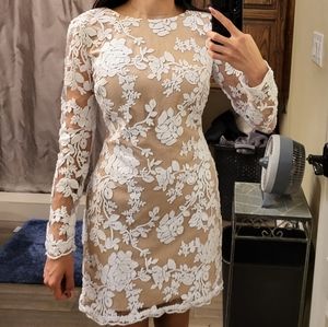 Dress The Population White floral lace dress